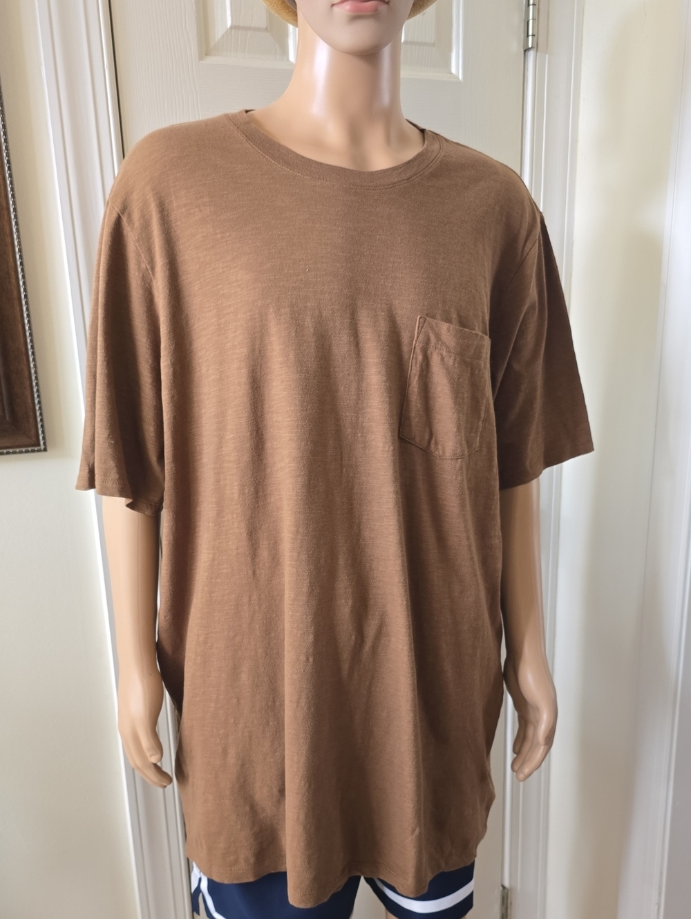 MUTUAL WEAVE BRAND MEN'S BIG & TALL BROWN SHORT SLEEVES TEE-SHIRT SIZE 2XLT